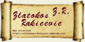 Zlatokos Rakićević vizit kartica
